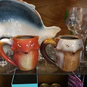 Set of 2 fox coffee mugs. Great Christmas 🎁